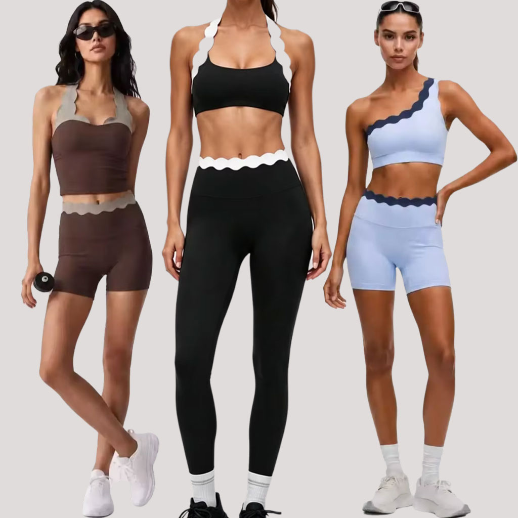 Women 2‑Piece Yoga Outfit Two‑ - Lace Bralette Set recension och pris